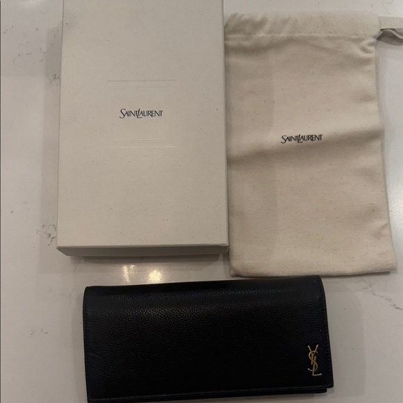 Saint Laurent Black Leather Card Holder - Picture 5 of 5